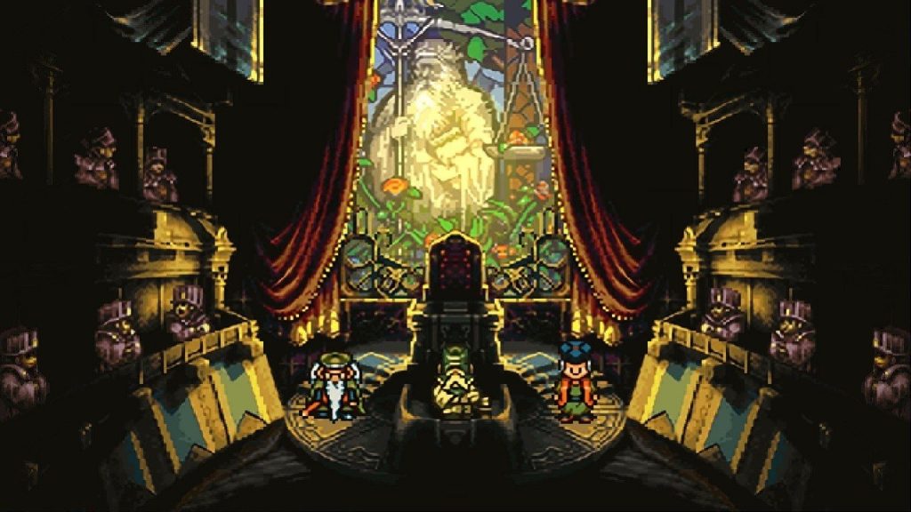 Pixel-art adventure scene from Chrono Trigger