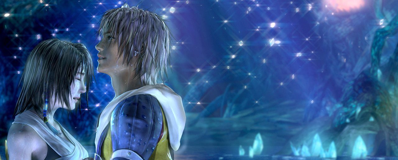 Final Fantasy X/X-2 HD Remaster key art featuring Tidus and Yuna
