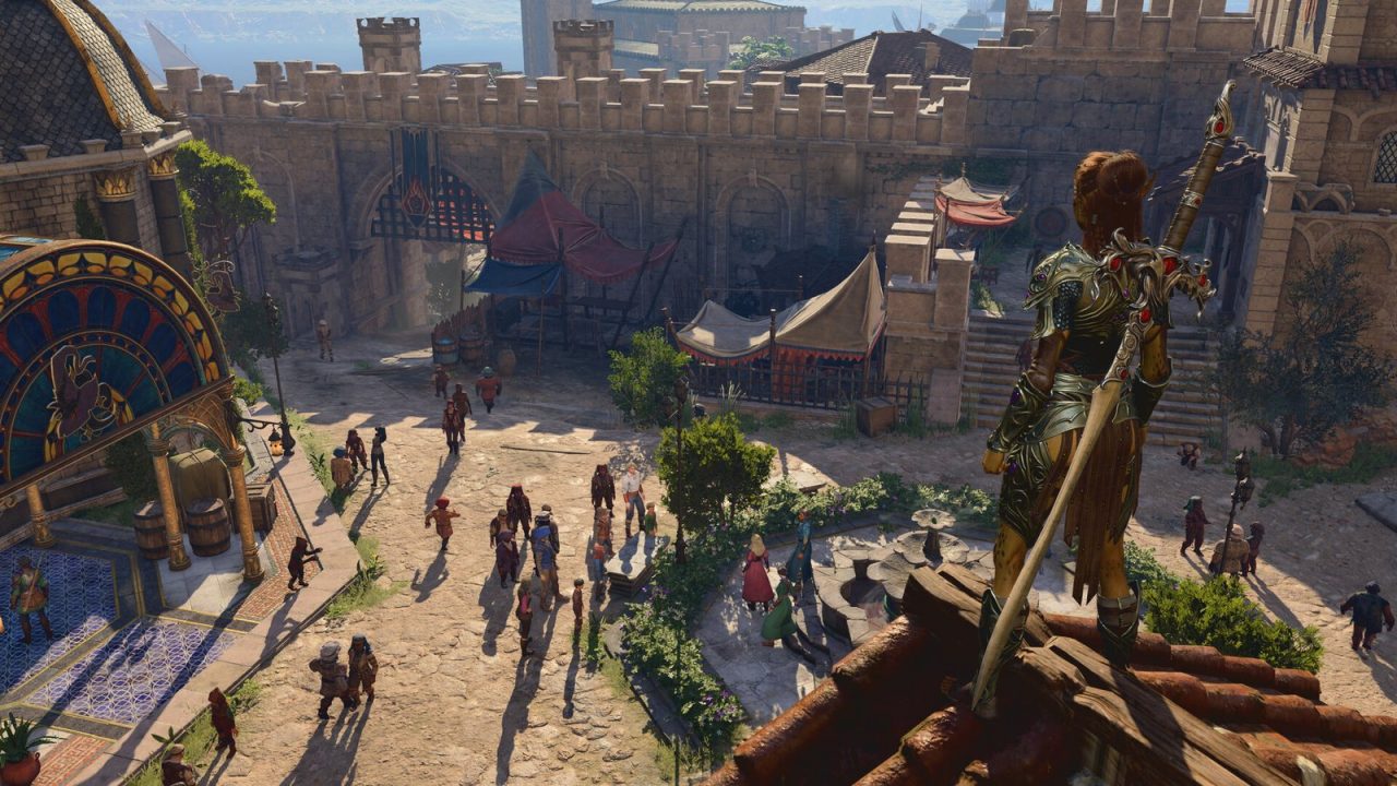 Party of adventurers in Baldur's Gate 3 preparing for a fight