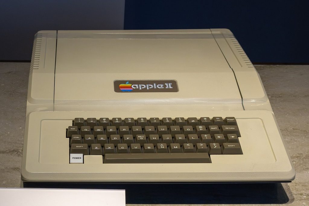 Apple II home computer from 1977 on display at the Computer History Museum